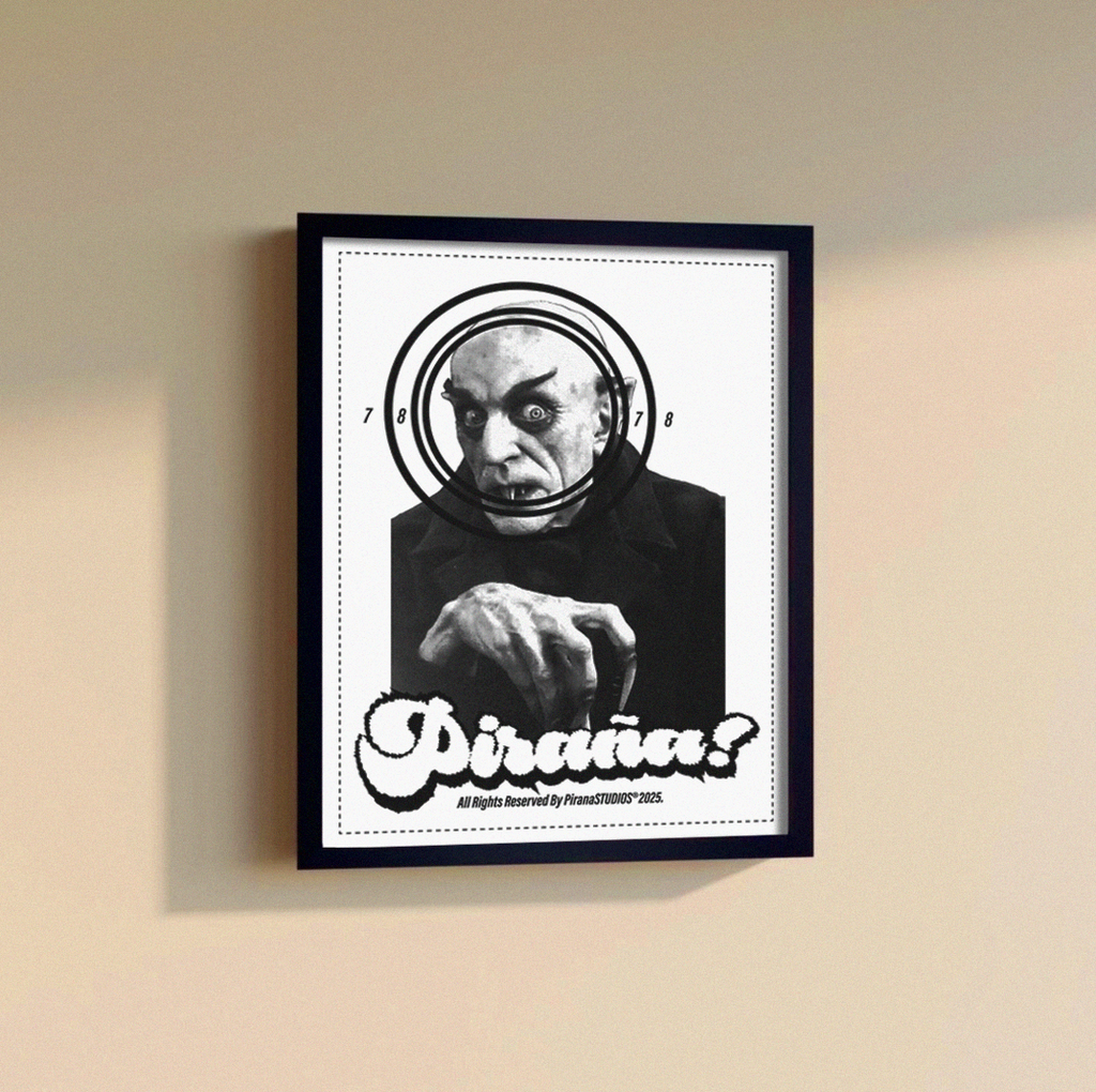 pirañastudios™ 30- point parody gun-range poster.