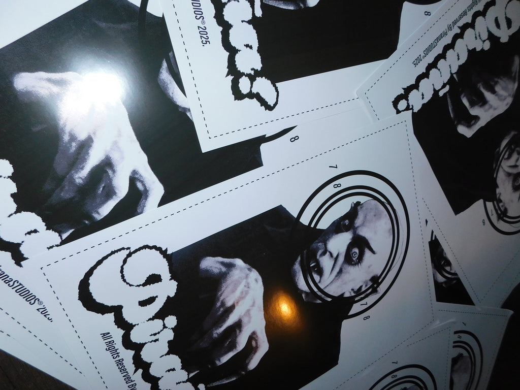 pirañastudios™ 30- point parody gun-range poster.